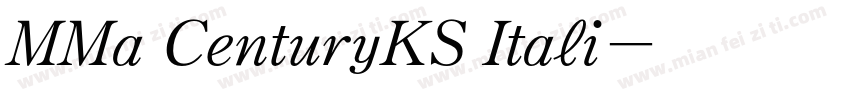 MMa CenturyKS Itali字体转换